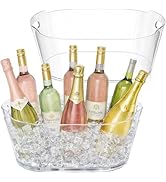 Lifewit 11.5L Ice Bucket for Parties 2 Pcs, Large Plastic Drink Cooler for Champagne Wine, Beer, ...