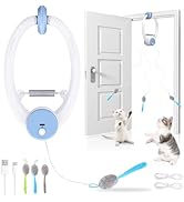 Wortade Interactive Cat Toys for Indoor Cats, Automatic Electric Flying Bird Feather Wand Toy, Be...