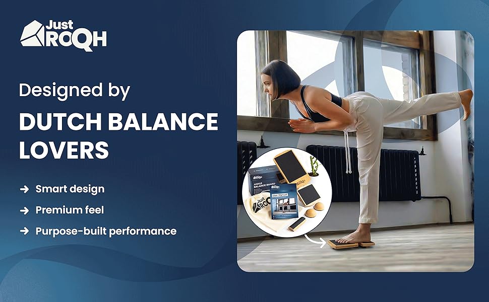 Woman training on bamboo ankle balance board to improve strength and stability
