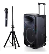 Altec Lansing Portable Speaker SOUNDROVER PRO 650, 650W Peak Power, Bi-Amplified, LED Lighting, W...