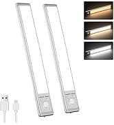 Sanofuturion Motion Sensor Under Cabinet Lighting-Magnetic Rechargeable Closet Lights for Kitchen...