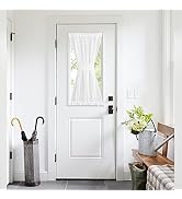 NICETOWN Sheer Door Curtain, Side Curtains for Small Window, Front French Door Window Covring, Ro...