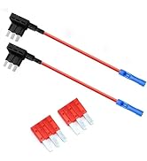Micro 3 Fuse Tap Add-a-Circuit Adapter Kit, 2 Pack 12V Blade Style Fuse Holder with 10A Fuses for...