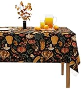 AUSSPVOCT Fall Thanksgiving Tablecloth - Cloth Printed Rectangle Table Cloth for Party Decoration...