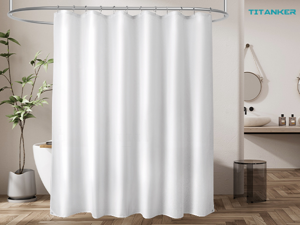 waterproof soft white shower curtain liner