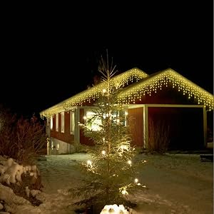 Solar Christmas Icicle Lights
