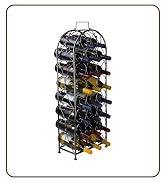 Sorbus Metal Wine Rack - Bordeaux Chateau Style Wine Cellar Stand - Holds 23 Bottles - Minimal As...