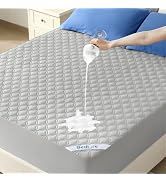 BEDLORE Waterproof Mattress Protector, Noiseless Queen Size Mattress Pad with Deep Pocket Fitted ...