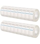 JEFURE 18Pcs Transparent Tape, 0.7in x 1000in Clear Tape Rolls, Tape Refills for Dispenser, Fun T...