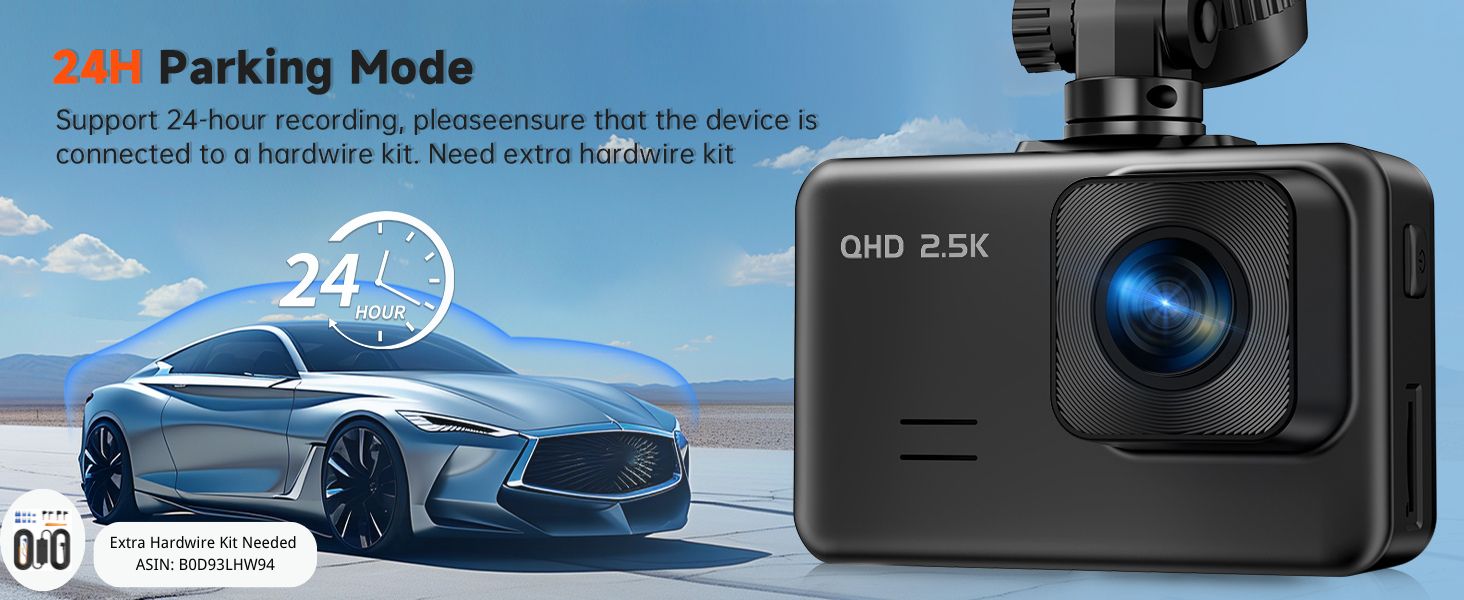 24H parking mode dash cam