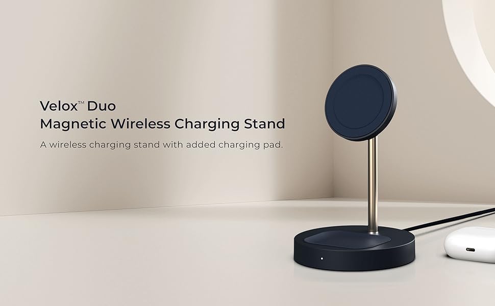 iOttie Velox Wireless charging MagSafe charging stand for iPhone 12 and Air Pads Qi charging pad