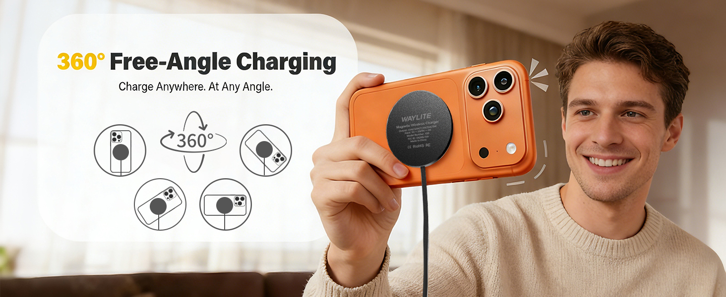 360° Free-Angle Charging wireless charger