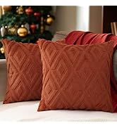 Pallene Fall Soft Faux Fur Throw Pillow Covers 18x18 - Plush Short Wool Velvet Decorative Pillow ...