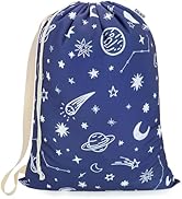 Canvas Laundry Bag with shoulder Strap 24" x 29", Large Drawstring Dirty Clothes Bag Washable Lau...