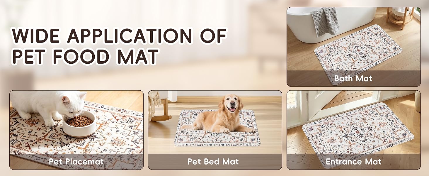 pet food mats for floor waterproof