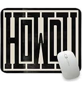 Black Howdy Mouse Pad, Vintage Western Mouse Pads, Cowboys Travel Computer Mouse Pad for Laptop, ...