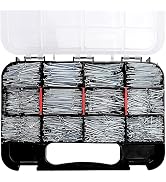 HongWay 1500pcs Hardware Nails Assortment Kit, Galvanized Nail, Assorted 12 Sizes Wire and Common...