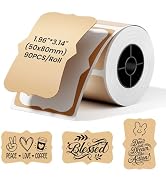 Phomemo Thermal Labels- Khaki Fancy Shape Label Sticker, 1.96" x 3.14" Self-Adhesive Labels for M...