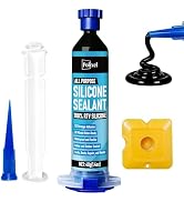 POLIXEL RTV Silicone Sealant Adhesive, 100% Silicone Waterproof Caulk Strength Adhesive for Car W...