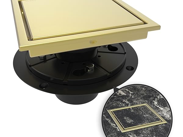 gold shower drain