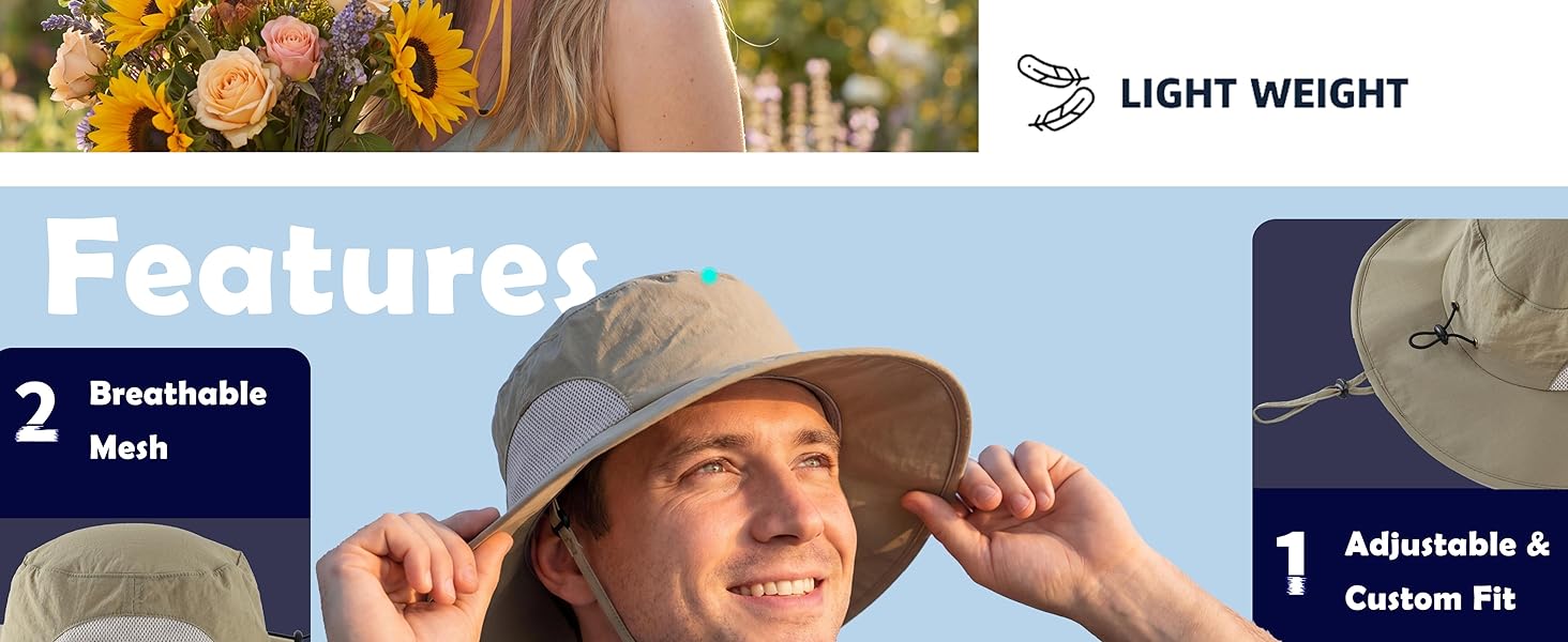 Airy Mesh Sun Hat for men