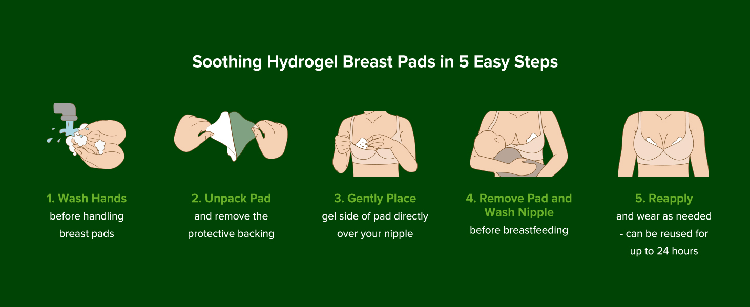 haakaa Soothies Hydrogel Nipple Pads with Lanolin