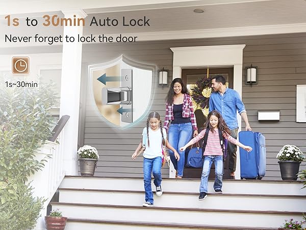 keyless entry door lock deadbolt with handle set