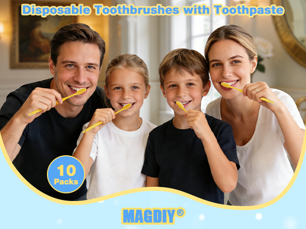 Disposable Toothbrushes with Toothpaste
