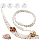 kathson 2 PCS 26 Inches Hermit Crab Climbing Toys,Reptile Vines Toy Hermit Crab Rope Ladder Benda...