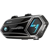 Fodsports M1-S Air Motorcycle Bluetooth Headset with Music Sharing, 4-Way Motobike Intercom, 1000...