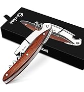 Wine Key - CORKAS Prestige Waiter Corkscrew with Rosewood Handle, Handcrafted Wine Opener Manual ...