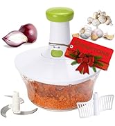 Brieftons Express Manual Food Chopper: 6.8-Cup, Hand Chopper Vegetable Cutter to Chop Veggies, Fr...