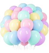 Voircoloria Pastel Balloons, 66pack 12inch Macaron Latex Party Balloons for Graduation, Easter, W...