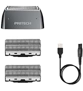 PRITECH RSM-1699 Foil Shaver Head replacement and recharing cable,2 pack cutter