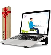 KYQEE Ventilated Laptop Stand for Desk, Ergonomic Aluminum Laptop Riser, Computer Stand for Lapto...