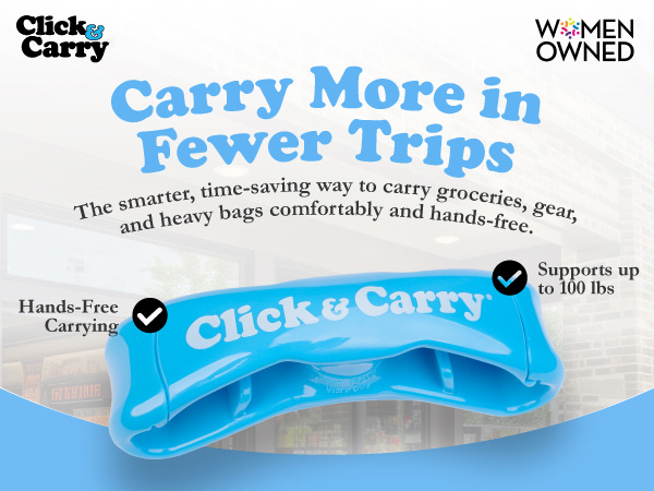 Click and Carry Grocery Bag Carrier Handle, Grocery Bag Holder
