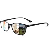 K.LAVER Photochromic Progressive Sunglasses for Men TR90 Multi Focal Reading Glasses Women Clear ...