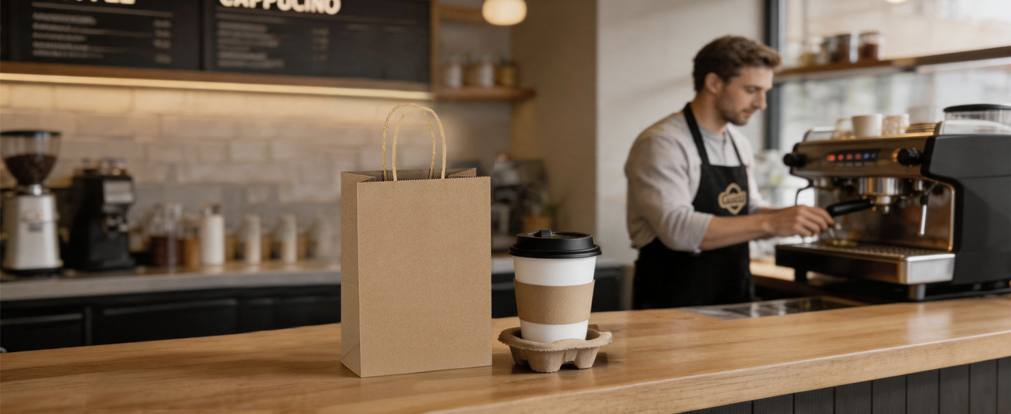 small brown takeout