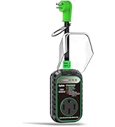 EyGde 50 Amp to 110 Volt 15 Amp RV Adapter with Surge Protector - Patented NEMA 5-15P Male to 14-...