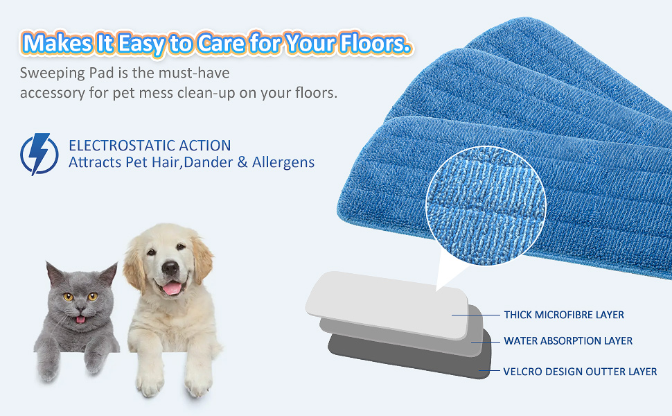 reusable microfiber mop pads
