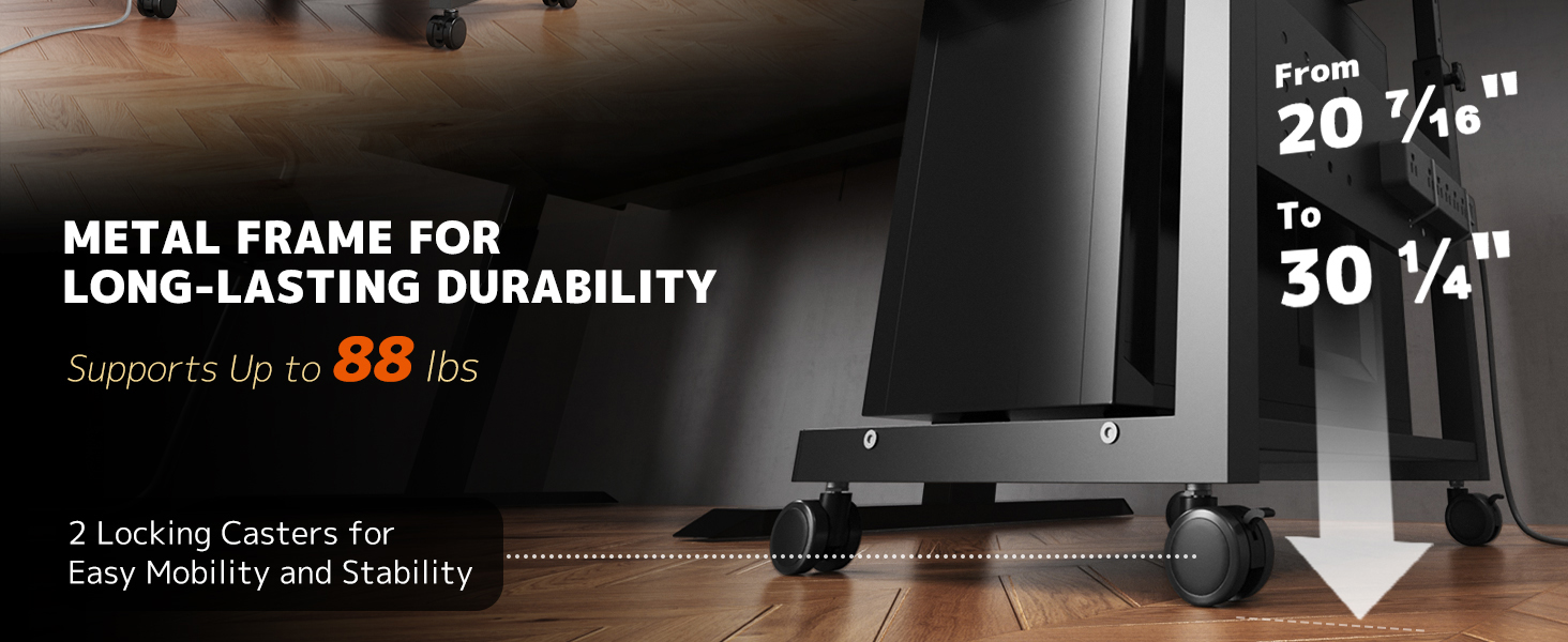 Metal Frame for Long-Lasting Durability Supports Up to 88lbs