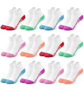 GENTABY 12 Pairs Kids Socks Boys Sock Athletic Ankle Low Cut Cotton Socks for Boys Girls Toddler ...