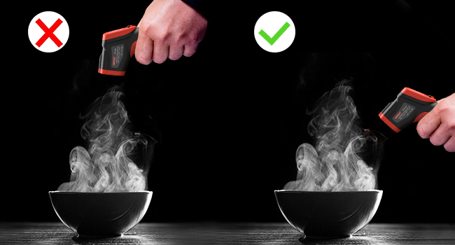 Infrared thermometer wrong measurement method