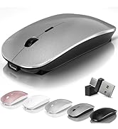 Kovess Bluetooth Wireless Mouse for MacBook Air Mac Pro Laptop PC Pad Optical Rechargeable Silent...