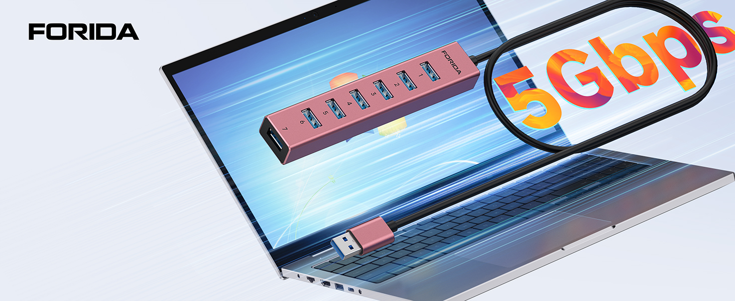 7 ports USB Data Transfer USB Extender