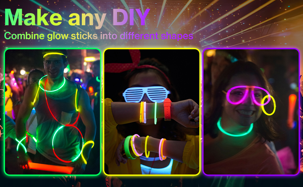Glow Sticks Bracelet Scene Display