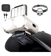 Hopedone LED Hard Hat Light, 800Lumens Rechargeable Dimmable Clip on Cap Lights, 180°Adjustable H...