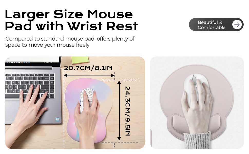 mousepad with wrist support