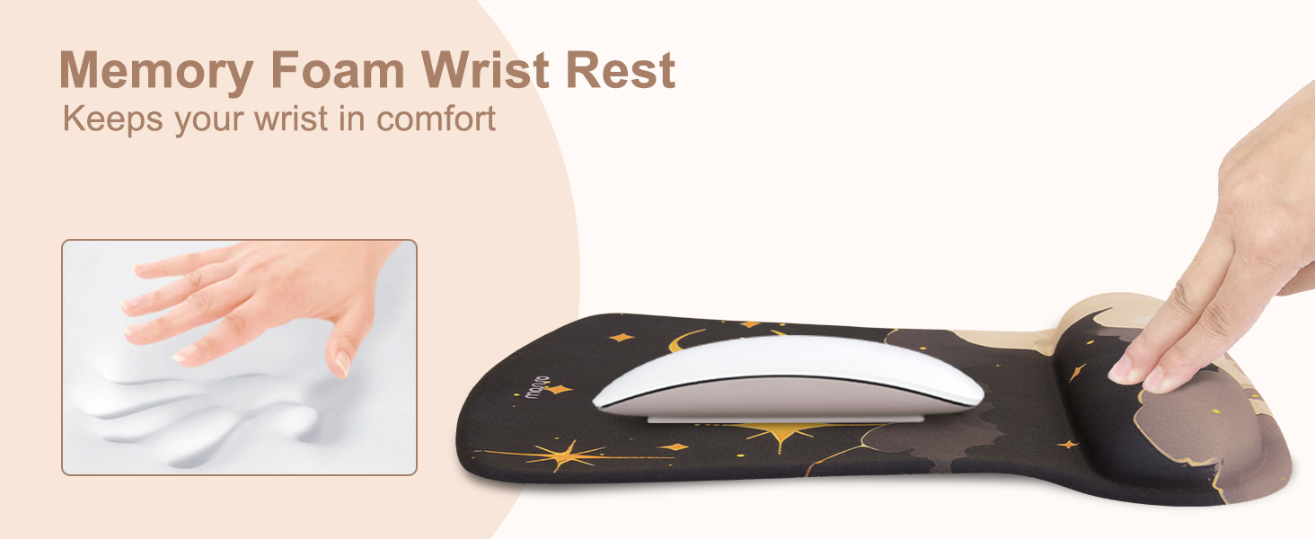 Ergonomic Memory Foam Wrist Rest for Laptop, Computer