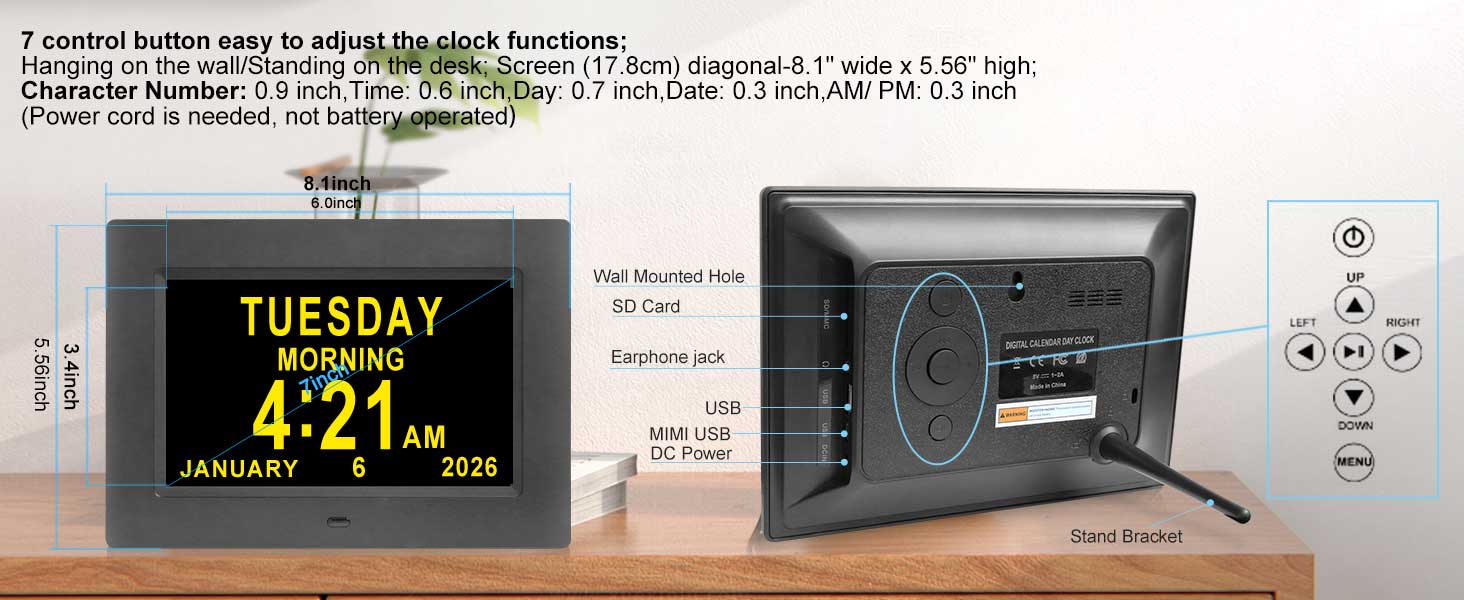 Day clock helps people maintain their daily routine takes away the anxiety about the time of day.